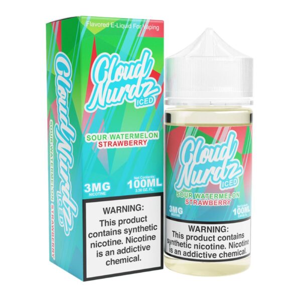 Cloud Nurdz TFN ICED – Sour Watermelon Strawberry 100mL