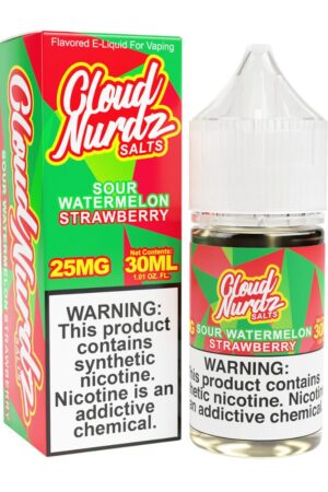 Cloud Nurdz TFN Salts – Sour Watermelon Strawberry 30mL