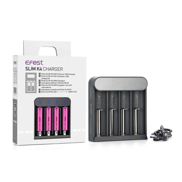 Efest Slim K4 – 4 Bay Smart Charger - Image 2