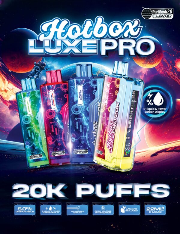 Hotbox Luxe PRO 20K Disposable Vape – 20K Puffs - Image 2