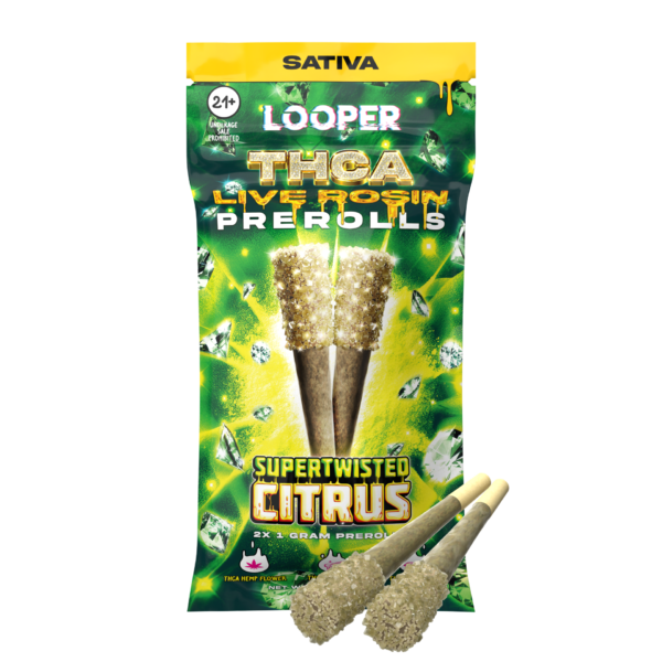 Looper – THC-A Live Rosin Pre-Rolls (2pk) - Image 2
