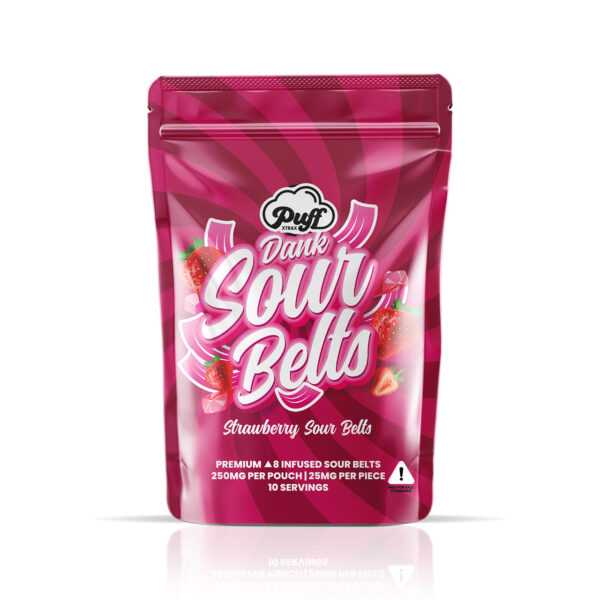 Puff Xtrax | Dank Delta-8 Sour Belts: Strawberry